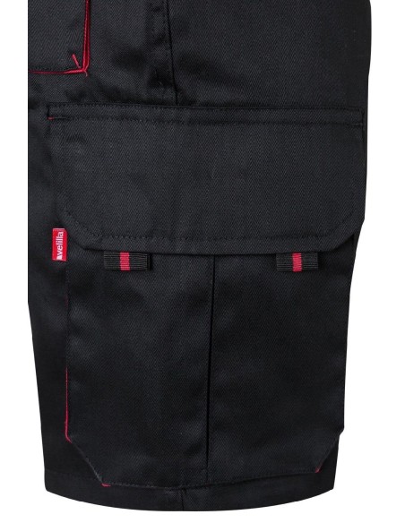 bermuda bicolor negro/rojo talla 44