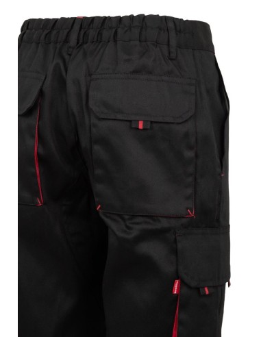 bermuda bicolor negro/rojo talla 44