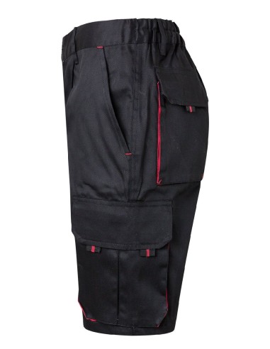 bermuda bicolor negro/rojo talla 44