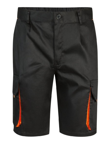 bermuda bicolor negro/naranja talla 46