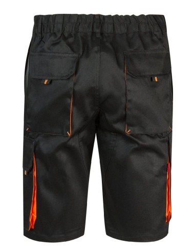 bermuda bicolor negro/naranja talla 46