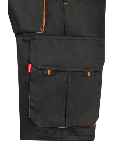 bermuda bicolor negro/naranja talla 46