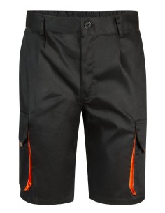 bermuda bicolor negro/naranja talla 50