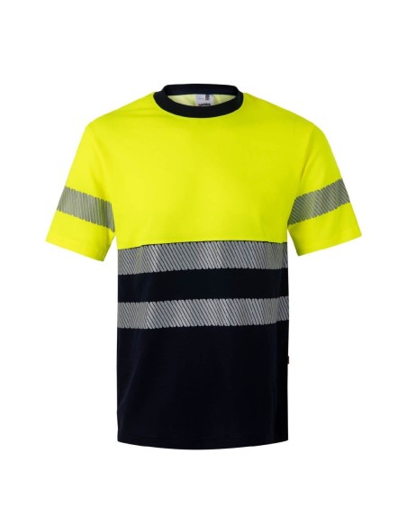 camiseta algodón bicolor mc rs azul navy talla 2xl