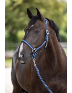 cabezada hippo de nylon full azul marino / celeste