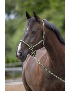 cabezada hippo de nylon full antracita / verde