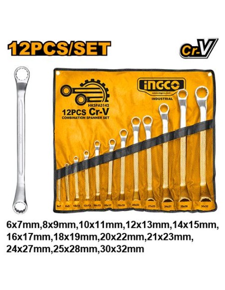 juego lleves acodadas 12 pcs 0160