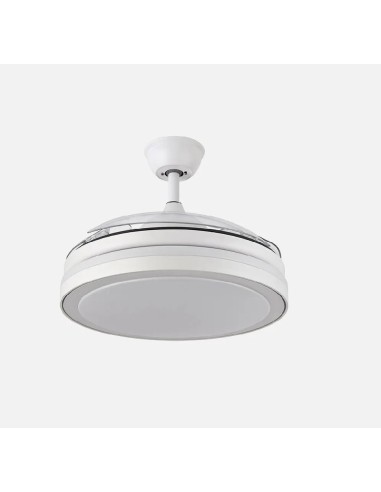 ventilador dc esparta 72w plus 6120lm blanco 3 aspas 107d 3 aspas desp. 107d 3 colores c/remoto+ temporizador+ memoria