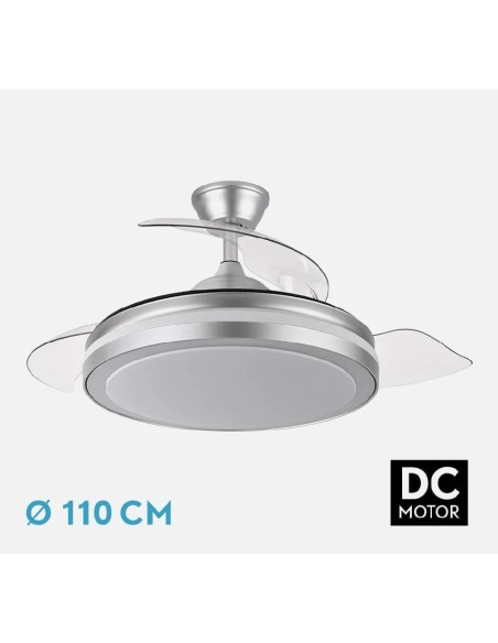 ventilador dc esparta 72w 6120lm plata 3 aspas 107 6 velocidades
