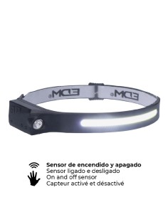 linterna frontal con sensor recargable 2