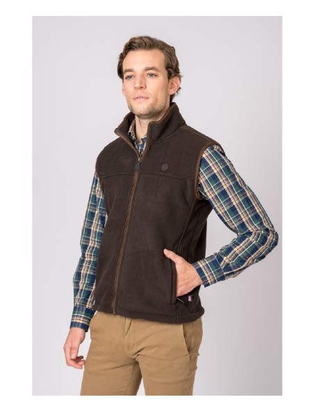 chaleco polar berlin marron talla l