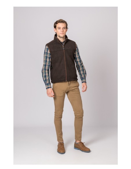 chaleco polar berlin marron talla 3xl
