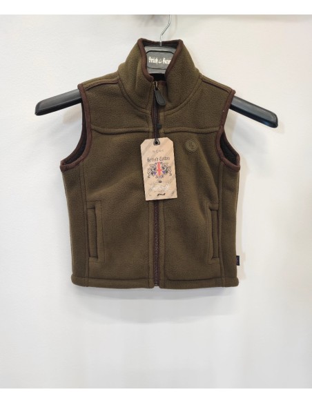 chaleco polar niño camel olive talla 12