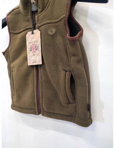chaleco polar niño camel olive talla 2