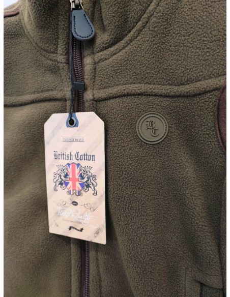 chaleco polar niño camel olive talla 8