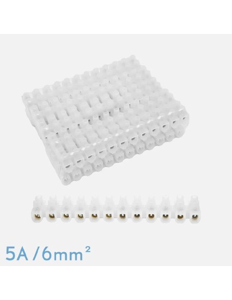 regleta ficha de emplame 5a/6mm2 pe semitransparente