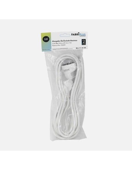 alargador de enchufe electrico cable 5m 3gx1.5mm cobre 3500w max