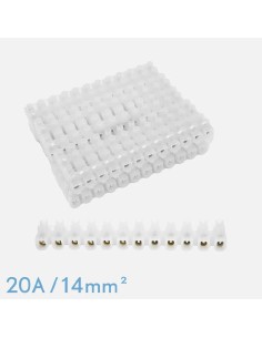 regleta ficha de emplame 20a/14mm2 pe semitransparente