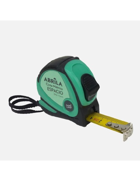 cinta metrica espacio 3mx16mm negro/verde clip,asa