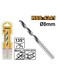 broca metal hss 8mm ingco 1151