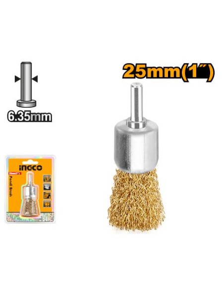 cepillo brocha acero latonado 25mm ingco