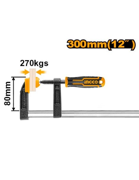 sargento monomanual 80 x 300mm ingco 0471