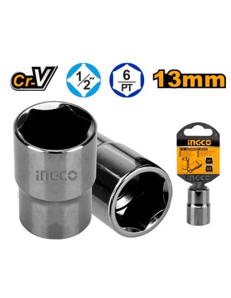 vaso hexagonal 1/2" 13mm ingco