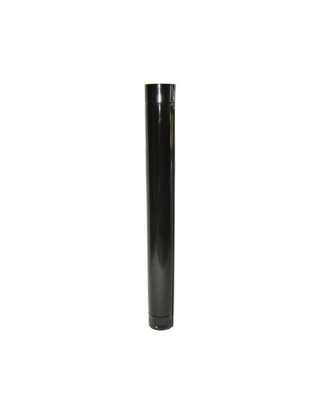 tubo estufa vitrificado negro 1m 100mm theca