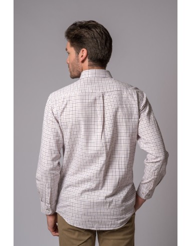 camisa cuadros camel/marron british cotton t.xl