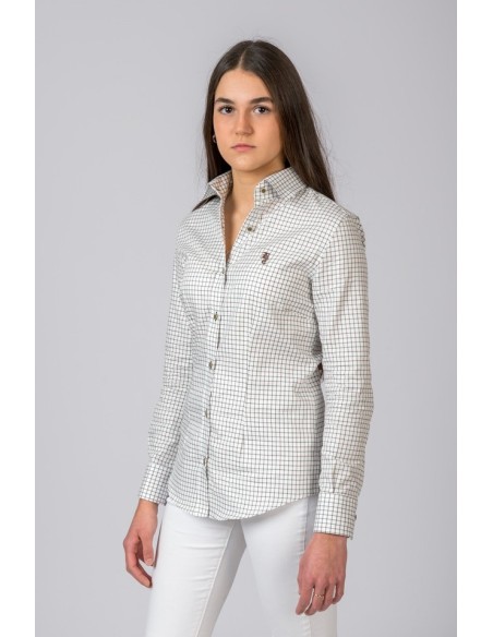 camisa cuadros verde marron mujer bc talla 2xl a55