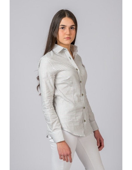 camisa cuadros verde marron mujer bc talla 2xl a55