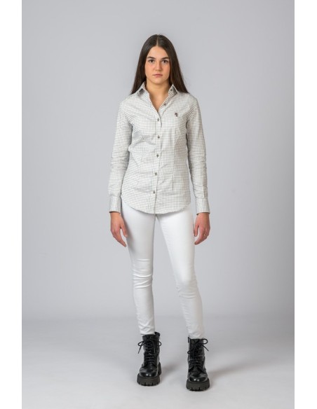 camisa cuadros verde marron mujer bc talla 2xl a55