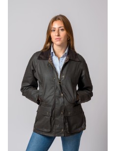 chaqueta encerada woman wax marron talla s