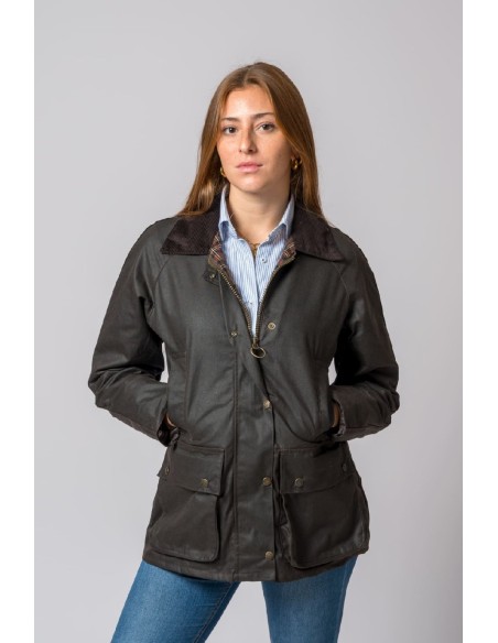 chaqueta encerada woman wax marron talla xl