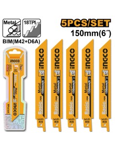 blister 5 sierra sable para metal ingco