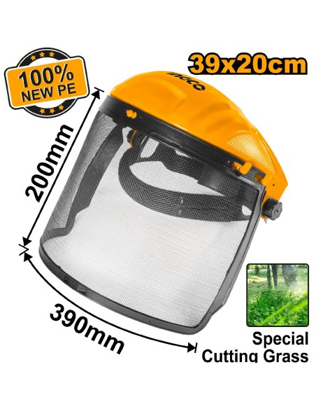 mascara protectora facial malla 39x20cm ingco