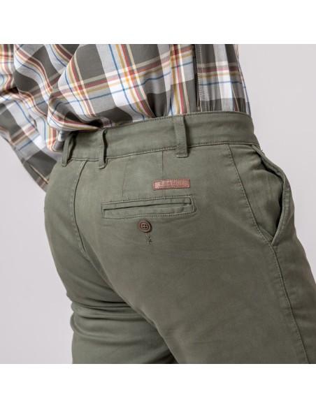 pantalon chino classic british cotton kaki t. 50