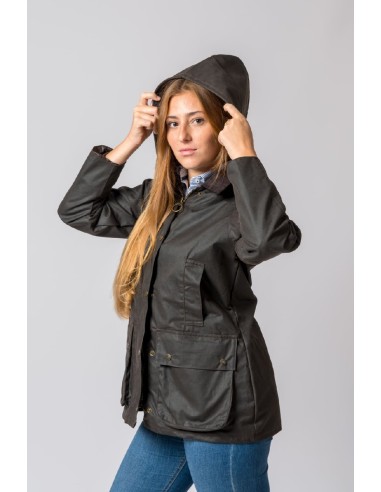 chaqueta encerada woman wax marron talla xs