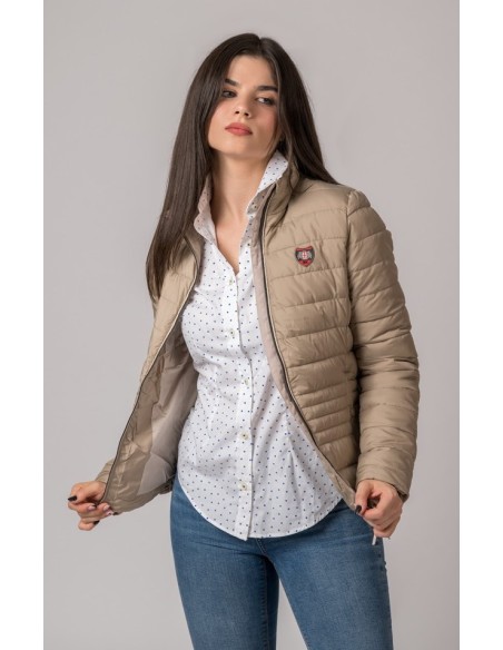 cazadora victoria piedra beige mujer bristish cotton. talla m
