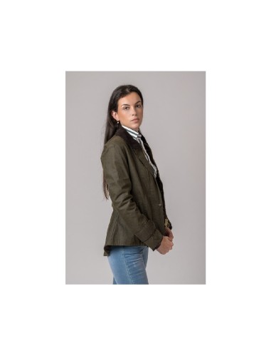 chaqueta encerada ladies amble  verde talla 2xl