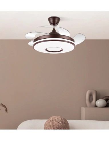 ventilador dani 59w 6980lm marron 4asp 6 velocidades 107d