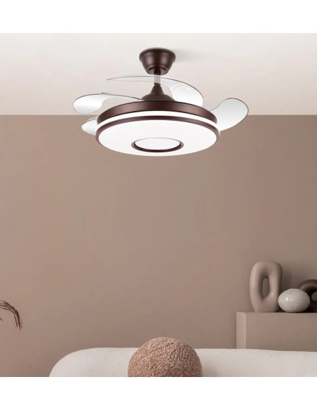 ventilador dani 59w 6980lm marron 4asp 6 velocidades 107d