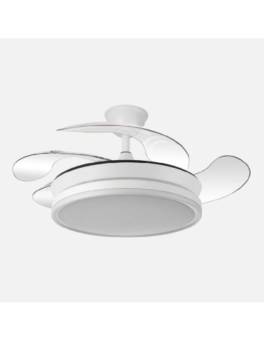 ventilador dc bayomo blanco 59w 6980lm 91d 4 aspas