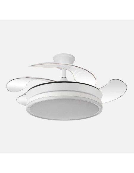 ventilador dc bayomo blanco 59w 6980lm 91d 4 aspas