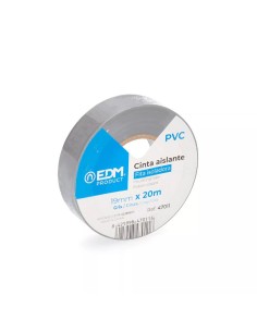 cinta aislante 20m x 19mm gris calidad "supra"