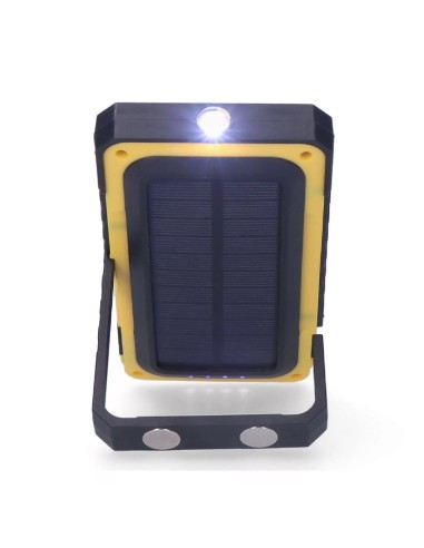 linterna led cob solar force, recargab. con gancho e iman, 10w 750 lm