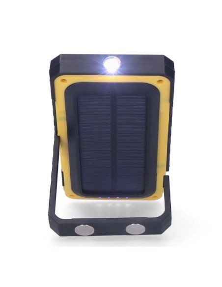 linterna led cob solar force, recargab. con gancho e iman, 10w 750 lm