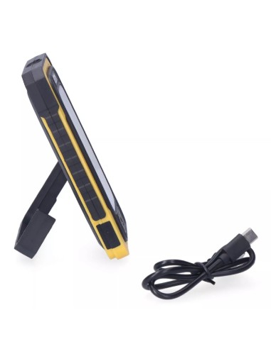 linterna led cob solar force, recargab. con gancho e iman, 10w 750 lm