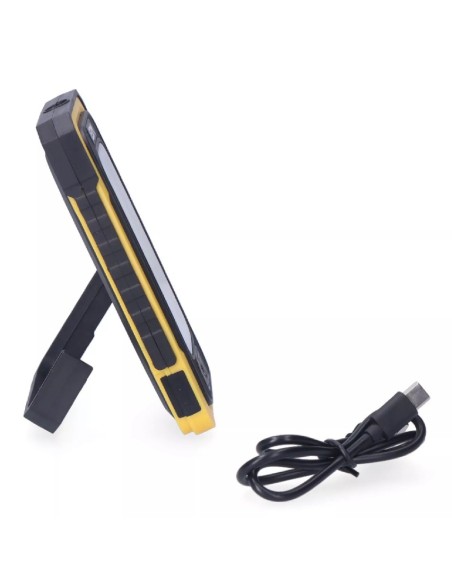 linterna led cob solar force, recargab. con gancho e iman, 10w 750 lm