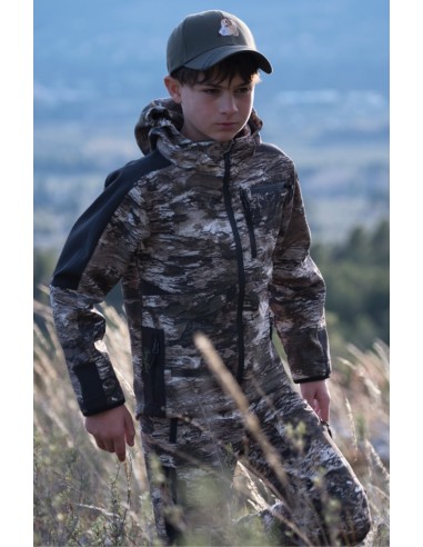 chaqueta soft-shell camu "bosque" infantil 2xs